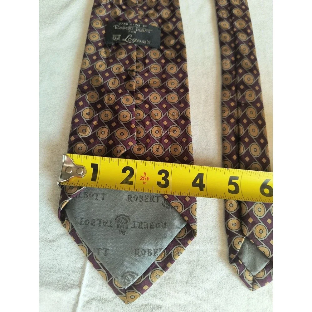 Robert Talbott For Logans Mens Tie 100% Silk USA Hand Sewn Very Good Condition